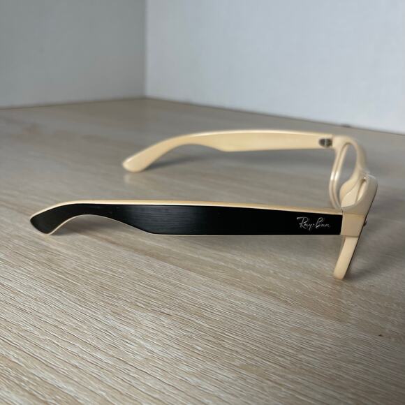 Ray-Ban RB2132 New Wayfarer 875 Sunglasses Frames Only Black Beige 52-18 - Picture 4 of 9